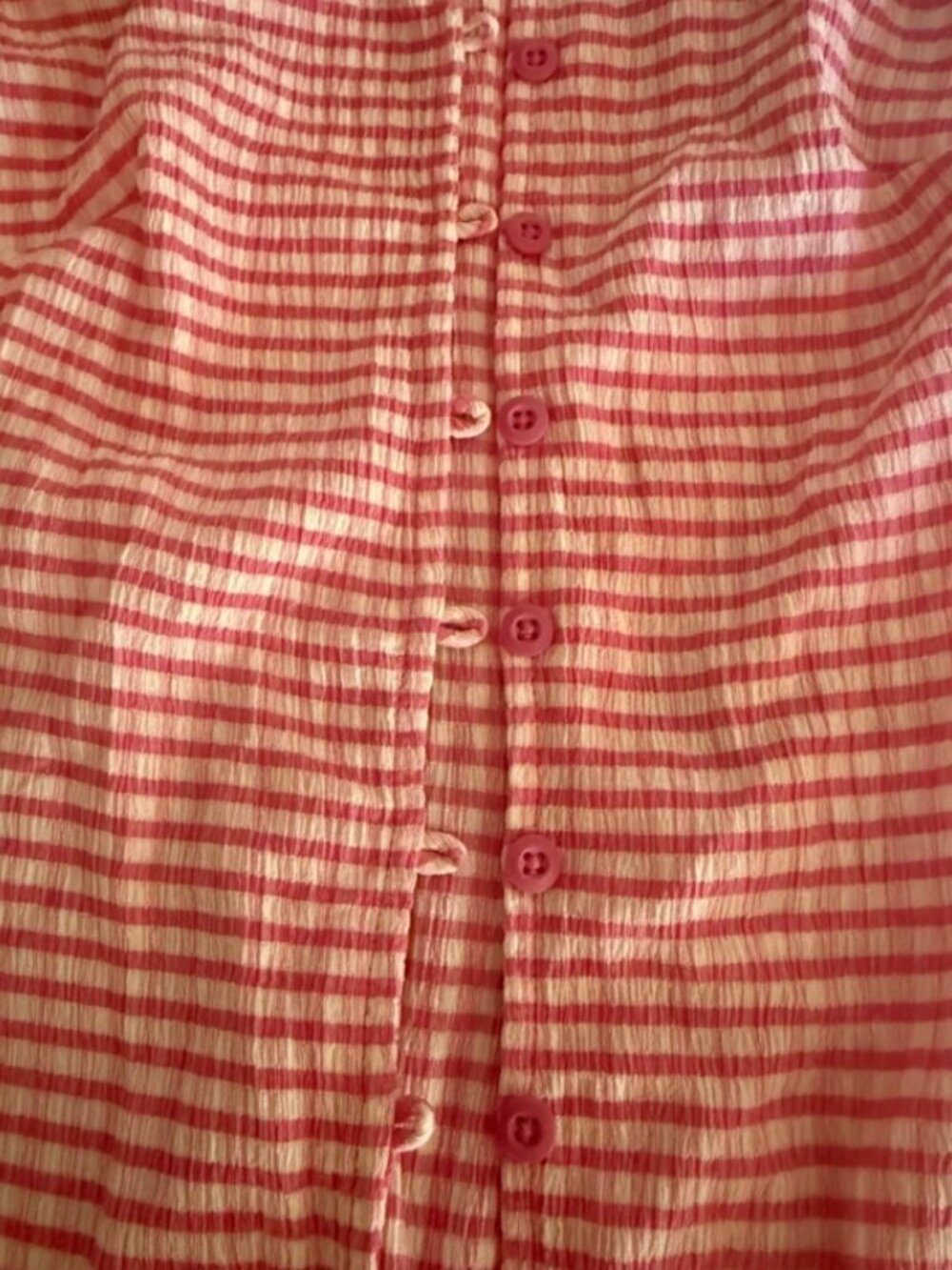 Kimchi Blue Pink and White Gingham Button-Up Blouse - Picture 3 of 3